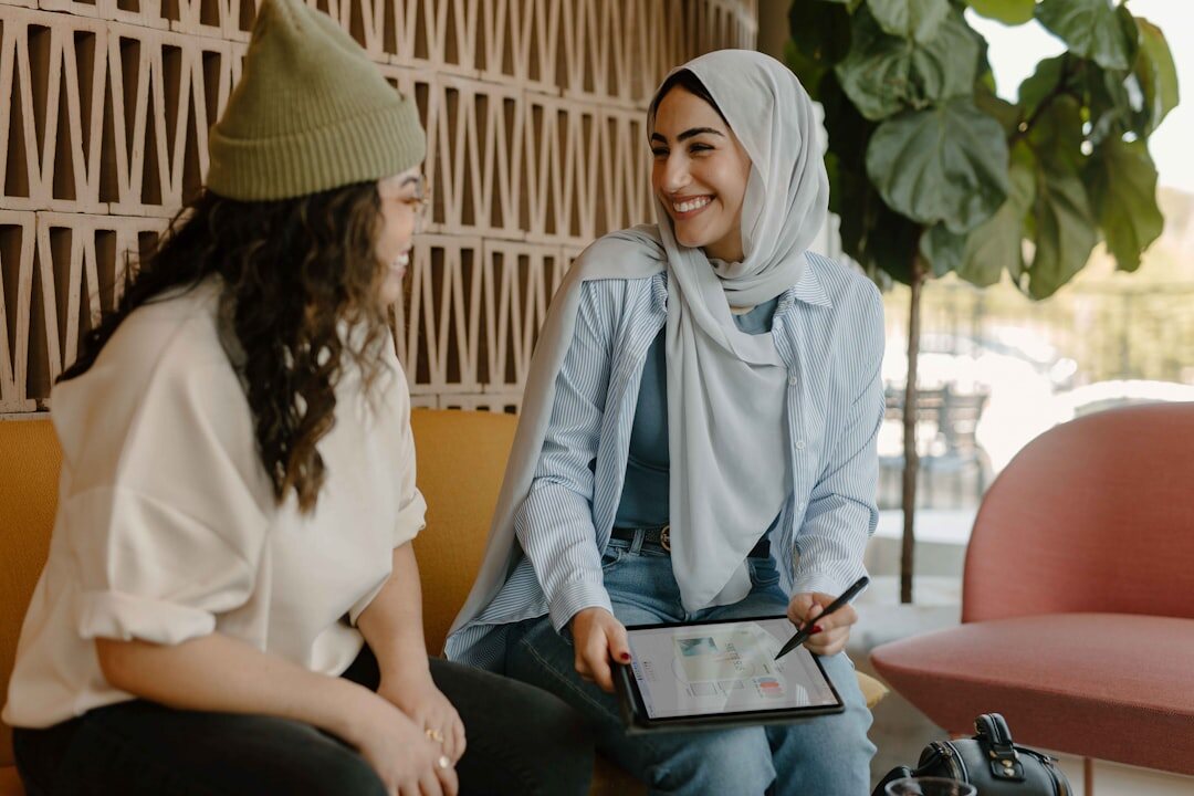 woman sharing story in interview
