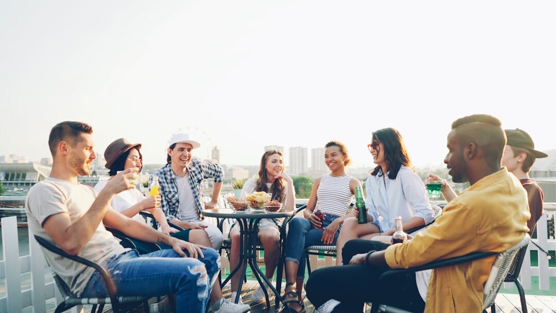 group of people in community meeting
